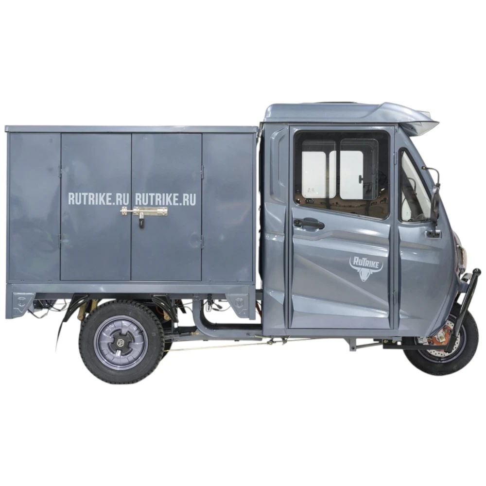 Грузовой электротрицикл Rutrike КАРГО Кабина Дуал NEXT обогрев 72V 2000W Тёмно-синий 2
